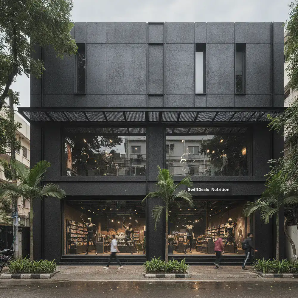 Exterior view of SwiftDeals Nutrition store in Banani, Dhaka