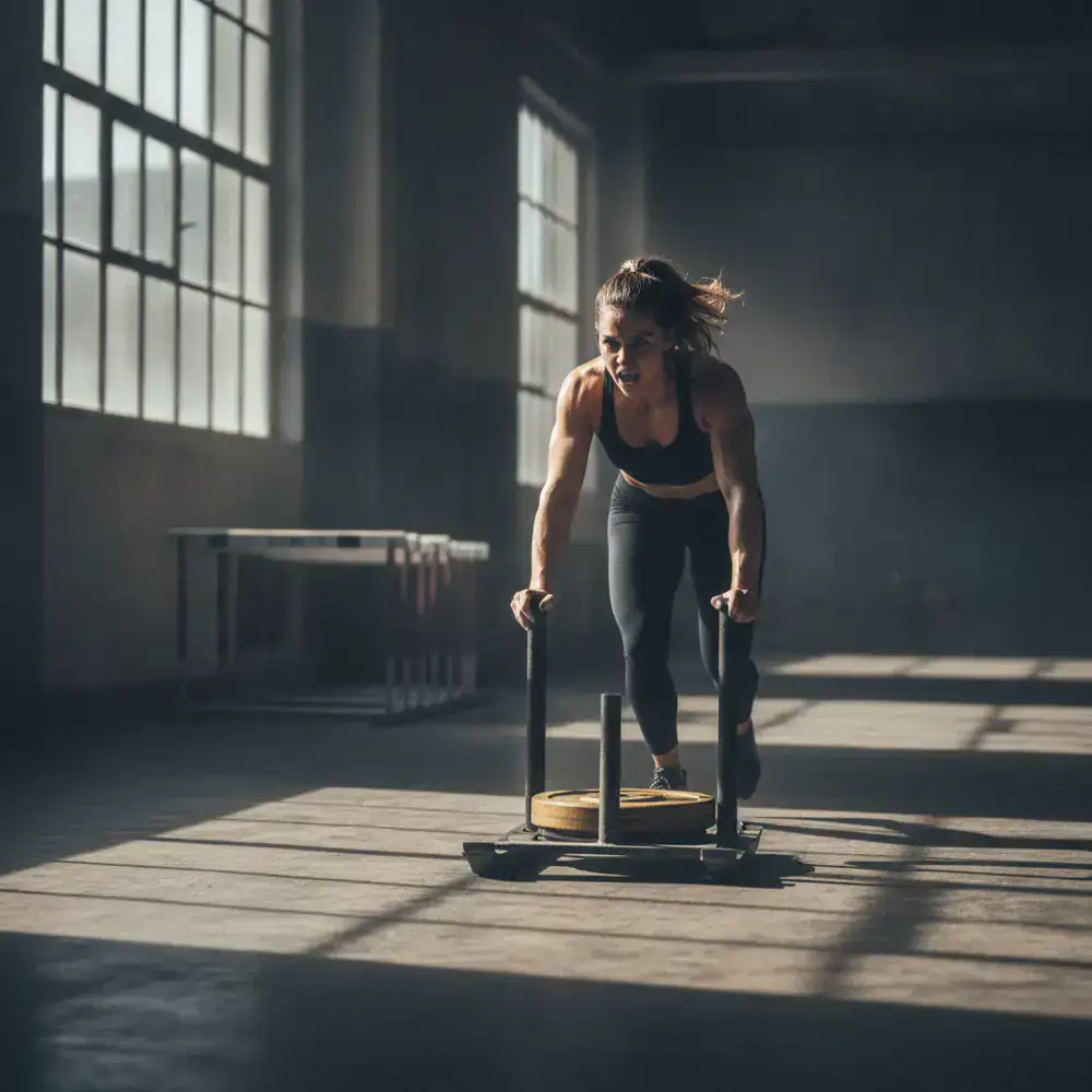 Athlete performing intense cardio for endurance
